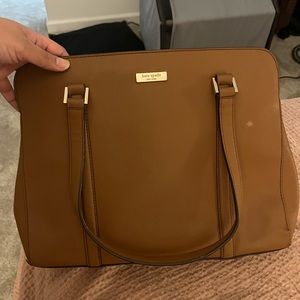 Kate Spade Cognac laptop tote bag